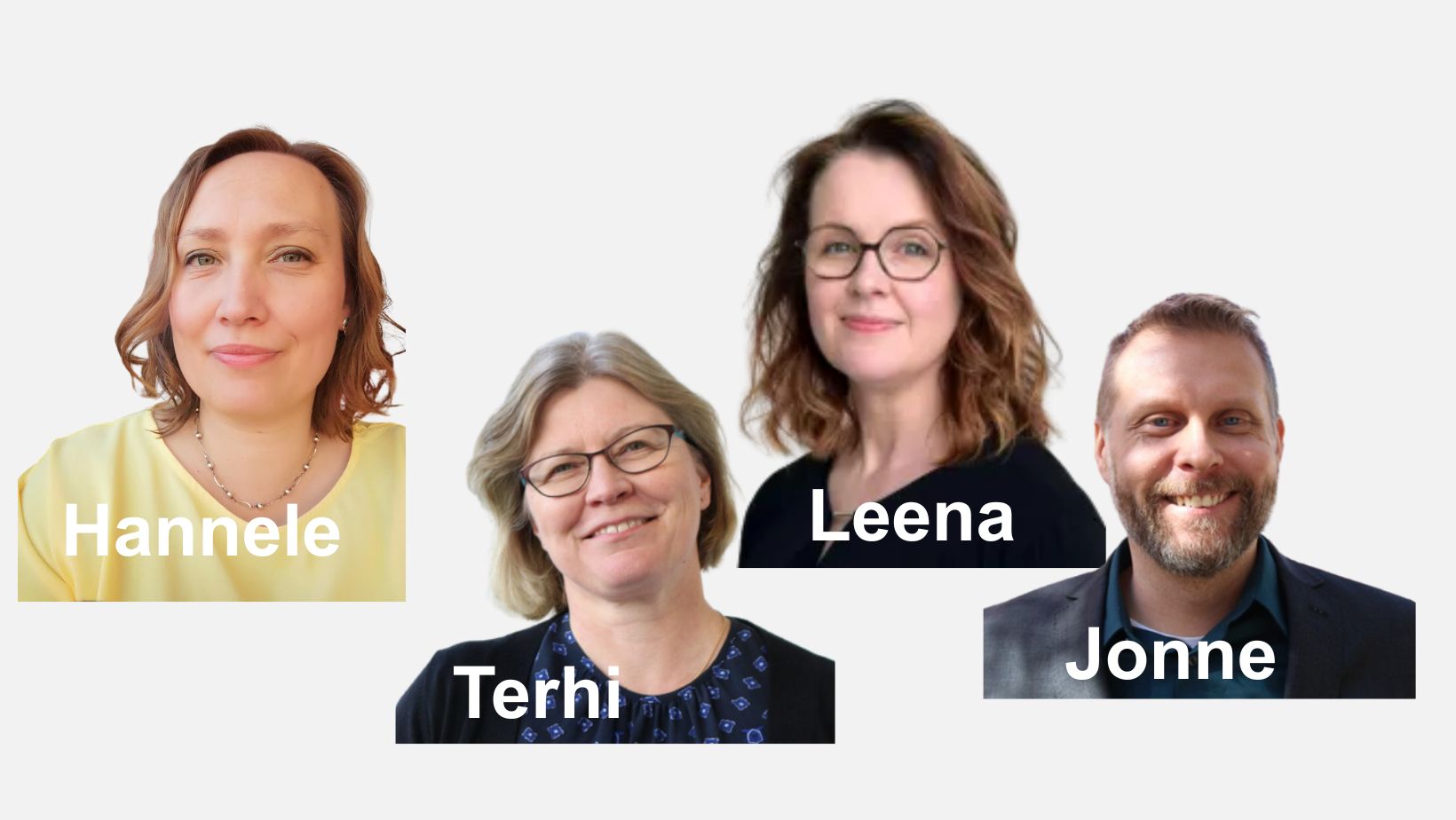Hannele Suvanto, Leena Viitaharju, Terhi Junkkari ja Jonne Parkkinen.