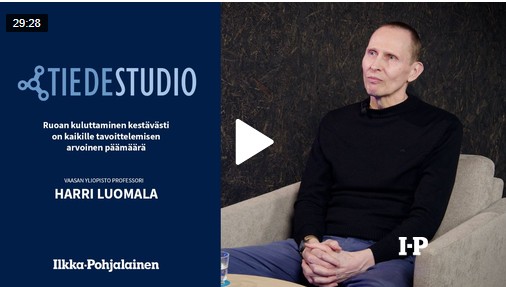Harri Luomala Tiedestudiossa.