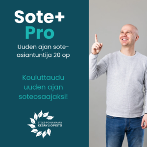 Sote+Pro uuden ajan sote-asiantuntija logollinen mainoskuva.